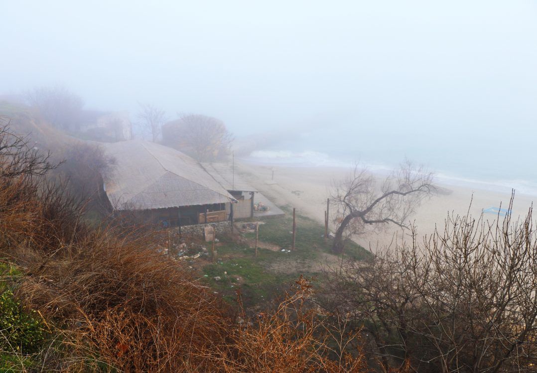 The Black Sea cost is envelopes in fog