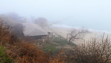 The Black Sea cost is envelopes in fog