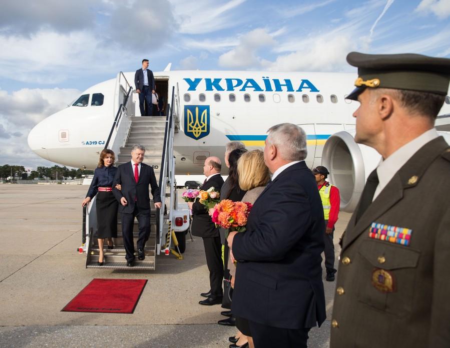 Порошенко прибув до США на Генасамблею ООН