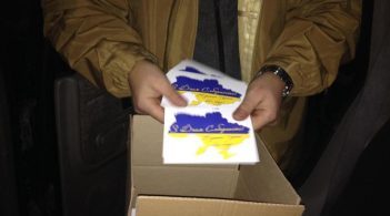 В окупований Донецьк на повітряних кульках полетіли тисячі жовто-блакитних листівок