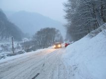 In Carpathians the avalanche completely blocked the route