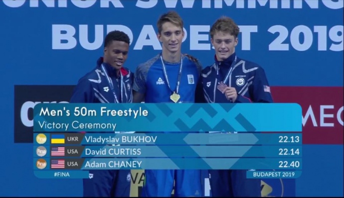 The Ukrainian won gold at the Junior World Swimming Championships